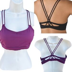 Lululemon Make a Move Strappy Bra Red Grape Burgundy Maroon Womens 10